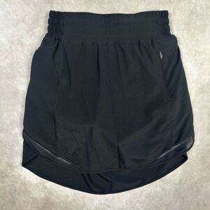 Lululemon Skirt Women's 2 Black Hotty Hot‎ HR Skort Training Tennis Golf LW8ADGT